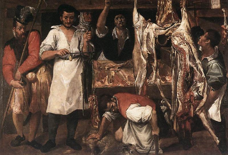 CARRACCI, Annibale Butcher's Shop Sweden oil painting art